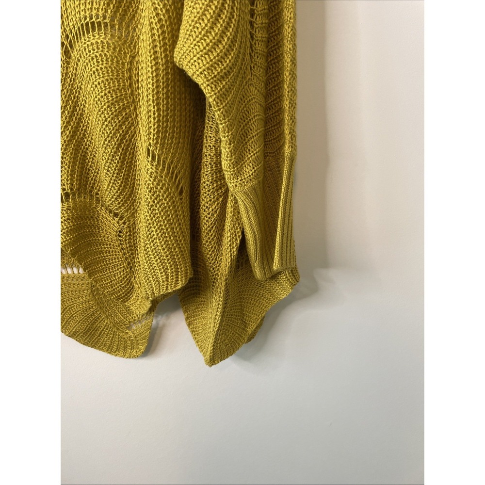 ChicSoul 1X/2X‎ Mustard Open Knit Sweater Oversized Tunic Pullover Boho - Picture 11 of 15